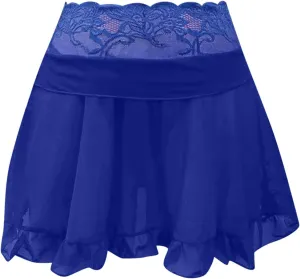 babydoll lingerie for women Mini Pleated Skirts for Women Mini Plaid Skirt Short Skirts a Line Skater Skirt for Lingerie Schoolgirl corset lingerie, XX-Large, Zmd-blue