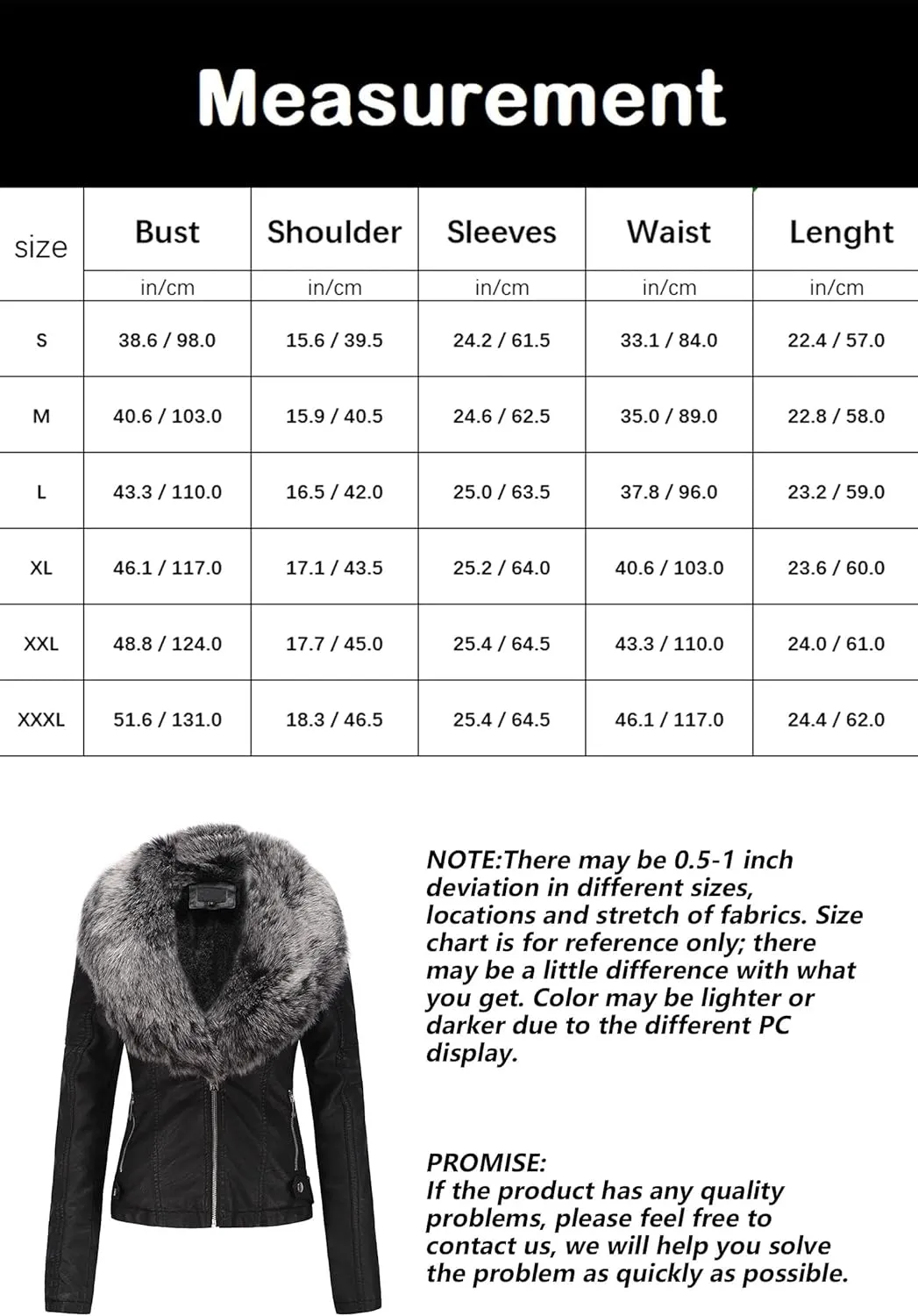 Bellivera Women's Faux Leather Jacket Moto Biker Sherpa-Lined Coat with Removable Fur Collar