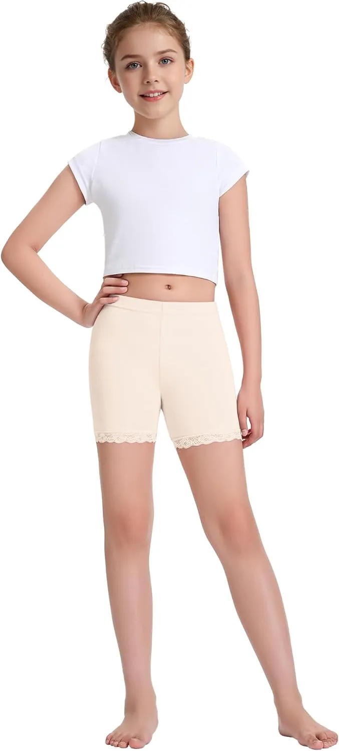 BOOPH Lace Bike Short Girls Dance Undershorts Underwear for Play or Underdress