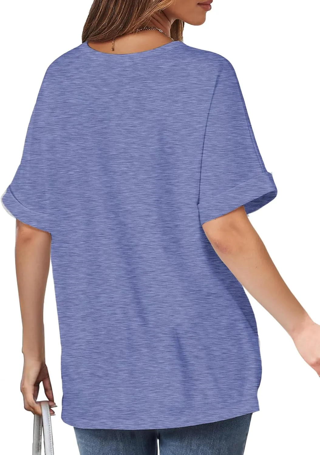 Buauty Womens Oversized Short Sleeve Tshirt, Plus Size Tops Loose Basic Crew Neck Tee, Summer Business Casual Top 2025 Trendy