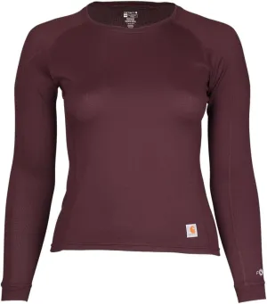 Carhartt Women's Force Midweight Waffle Base Layer Crewneck Top