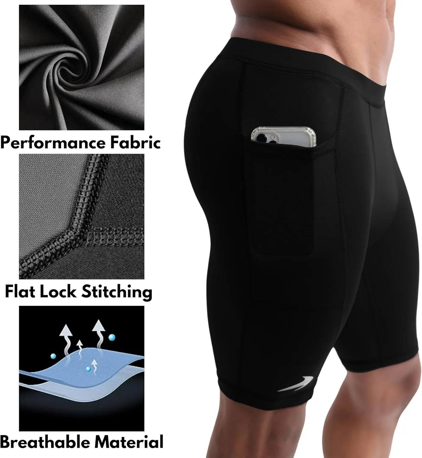 Compression Shorts Men for Biking, Running | Athletic Mens Underwear for Workout