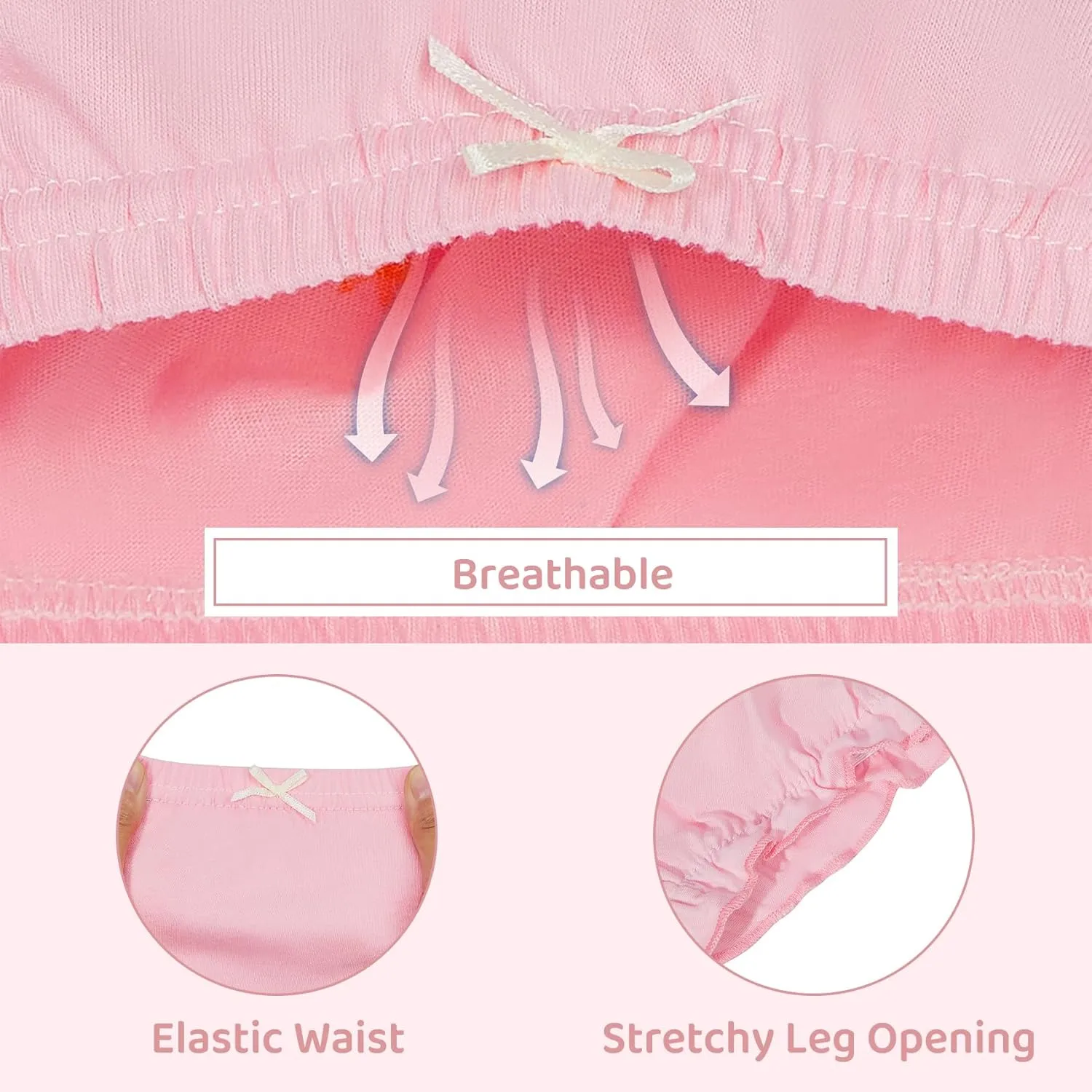 Durio 4Pcs Diaper Covers for Girls Baby Bloomers for Toddler Girls Ruffle Cute Cotton Baby Girl Shorts Toddler Girl Bloomers