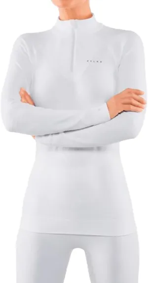 FALKE Women's Maximum Warm Zip Base Layer Top, 1 Piece