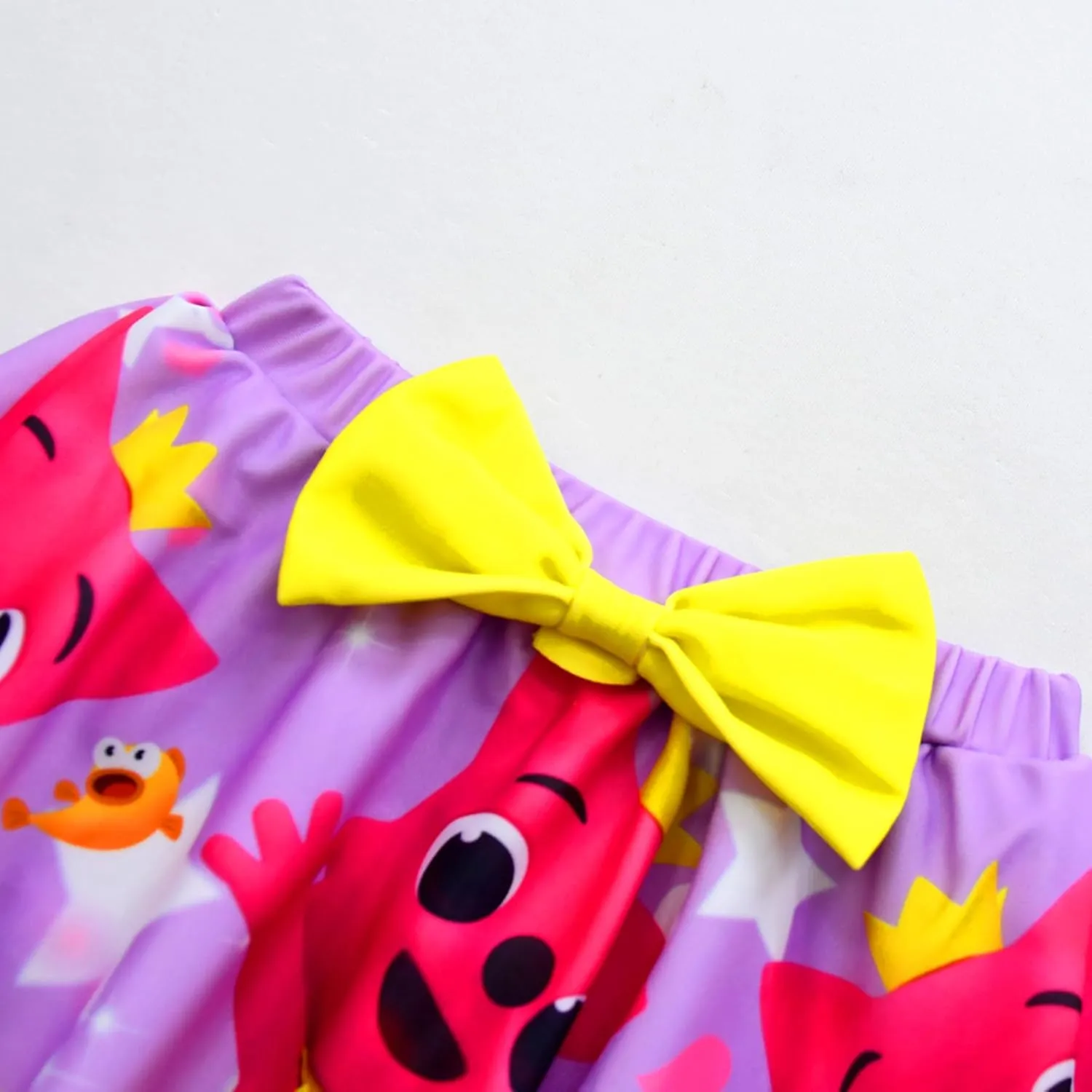 Kids Girls Swimwear,1/2 Piece Swimwear Set 2-9Years Off Shoulder Bikini Set 3D Printing Cute Sharks Bathing Suits for Girls