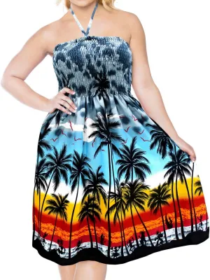 LA LEELA Women's Tube Dress Boho Top Midi