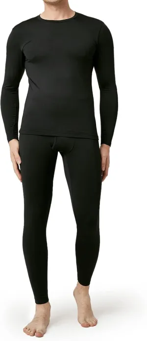 LAPASA Men's Thermal Underwear Set Soft Fleece Lined Long Johns Light/Mid/Heavy Weight Base Layer Top & Bottom M11/M24/M57