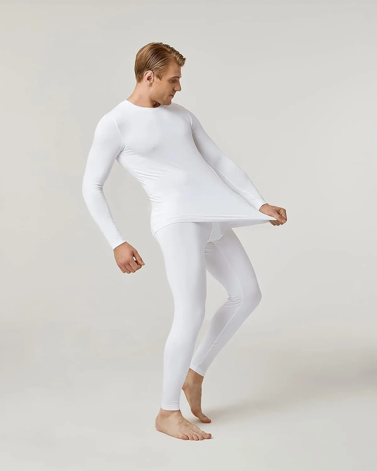 LAPASA Men's Thermal Underwear Set Soft Fleece Lined Long Johns Light/Mid/Heavy Weight Base Layer Top & Bottom M11/M24/M57