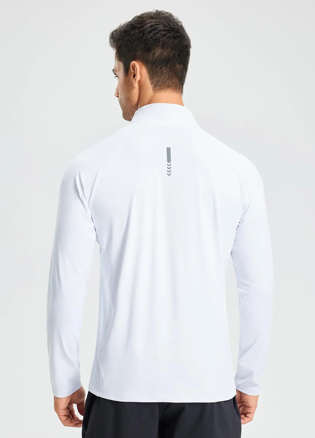 Libin Men's Running Shirts Long Sleeve Pullover Quarter Zip Athletic Workout Shirts Casual Lightweight Stretch UPF 50 