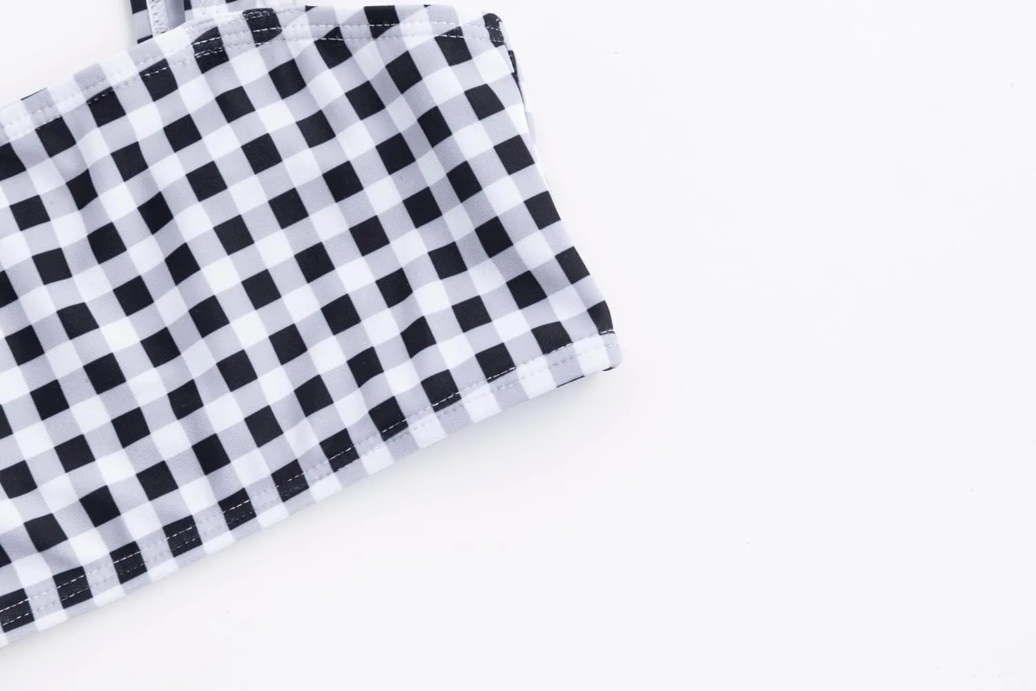 LIZENS Girls Plaid Swimwear Two Piece Trim Swimsuit 2-12 Toddler Beach Bathing Suit for Kids