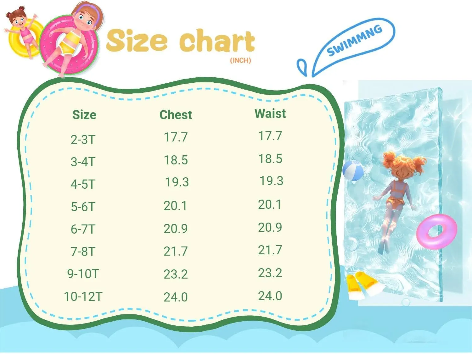 LIZENS Girls Two Piece Swimwear 2-12Years Stripe Print Bikini Set Beach Bathing Suit for Kids