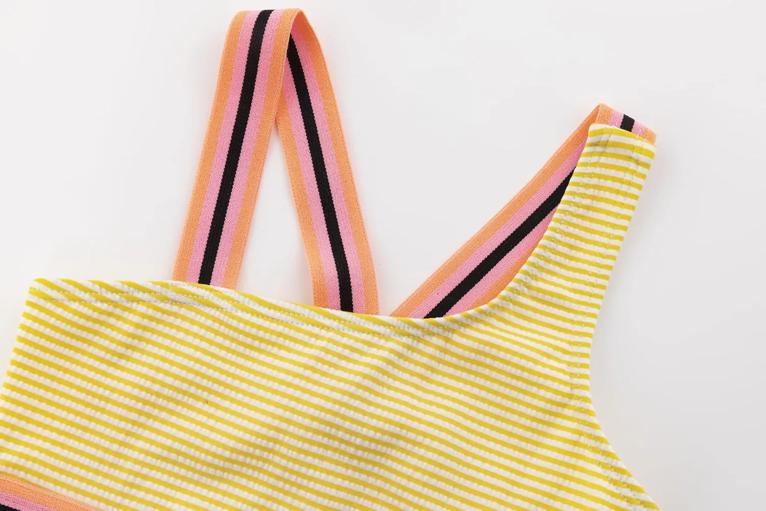 LIZENS Girls Two Piece Swimwear 2-12Years Stripe Print Bikini Set Beach Bathing Suit for Kids