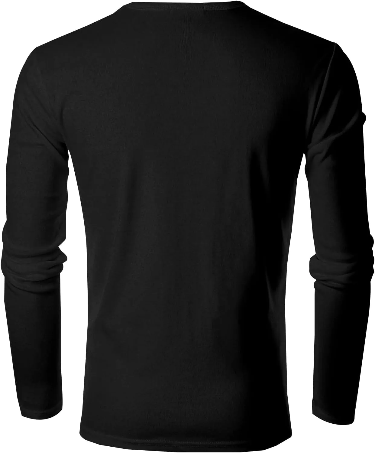 LONGBIDA Men's Thermal Underwear V-Neck T-Shirt Slim Fit Lightweight Long Sleeve Pullover