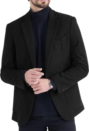 MAGE MALE One Button Blazer Tweed Suit Jacket British Coat