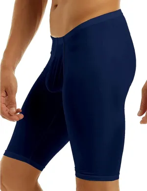 Men's Compression Shorts Running Pants Quick Dry Yoga Capris Tights Active Underwear Training Gym Workout Baselayer