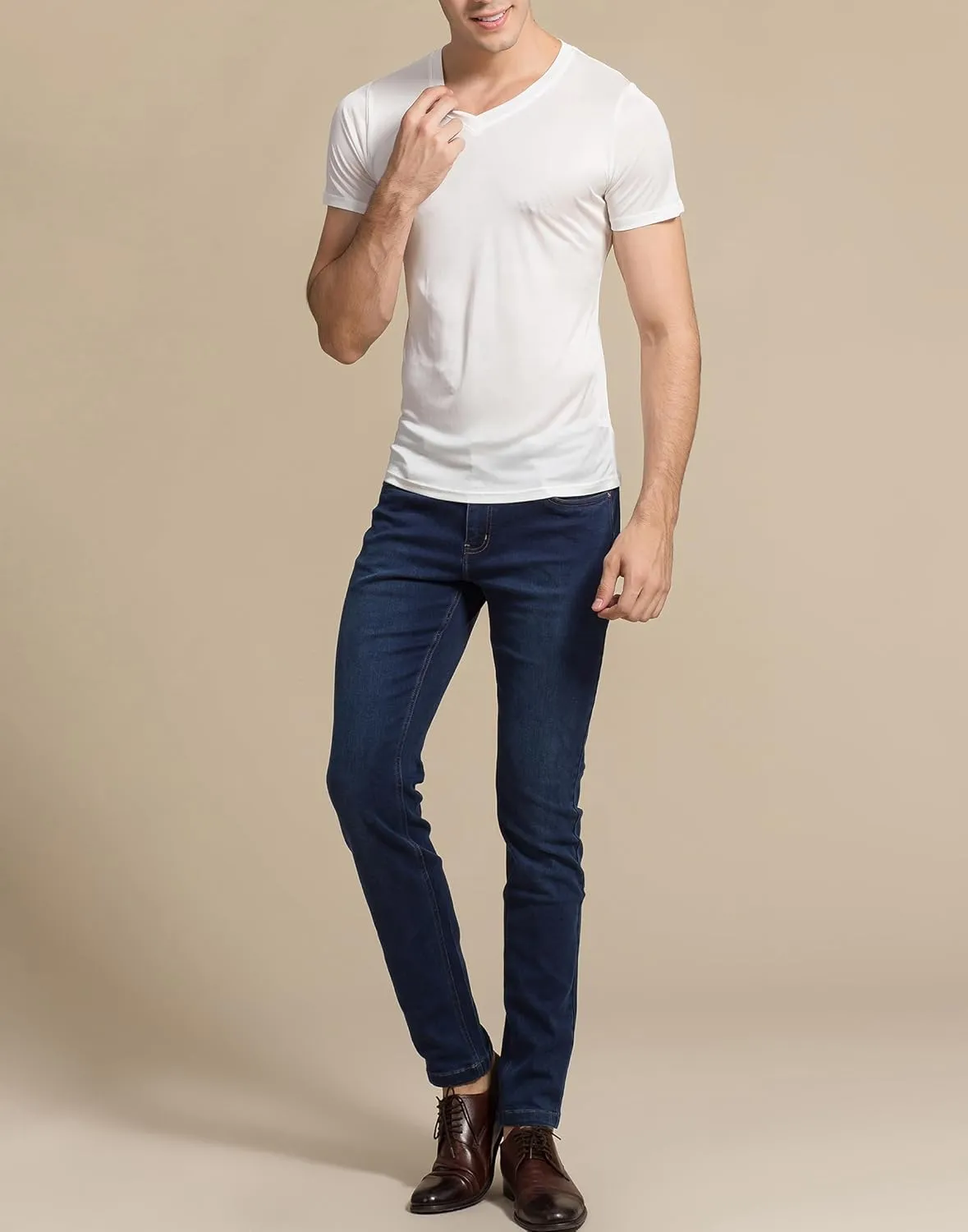 Men's Silk Shirt Soft Breathable Sport T-Shirt Underwear Slim Short/Long Sleeve Tops