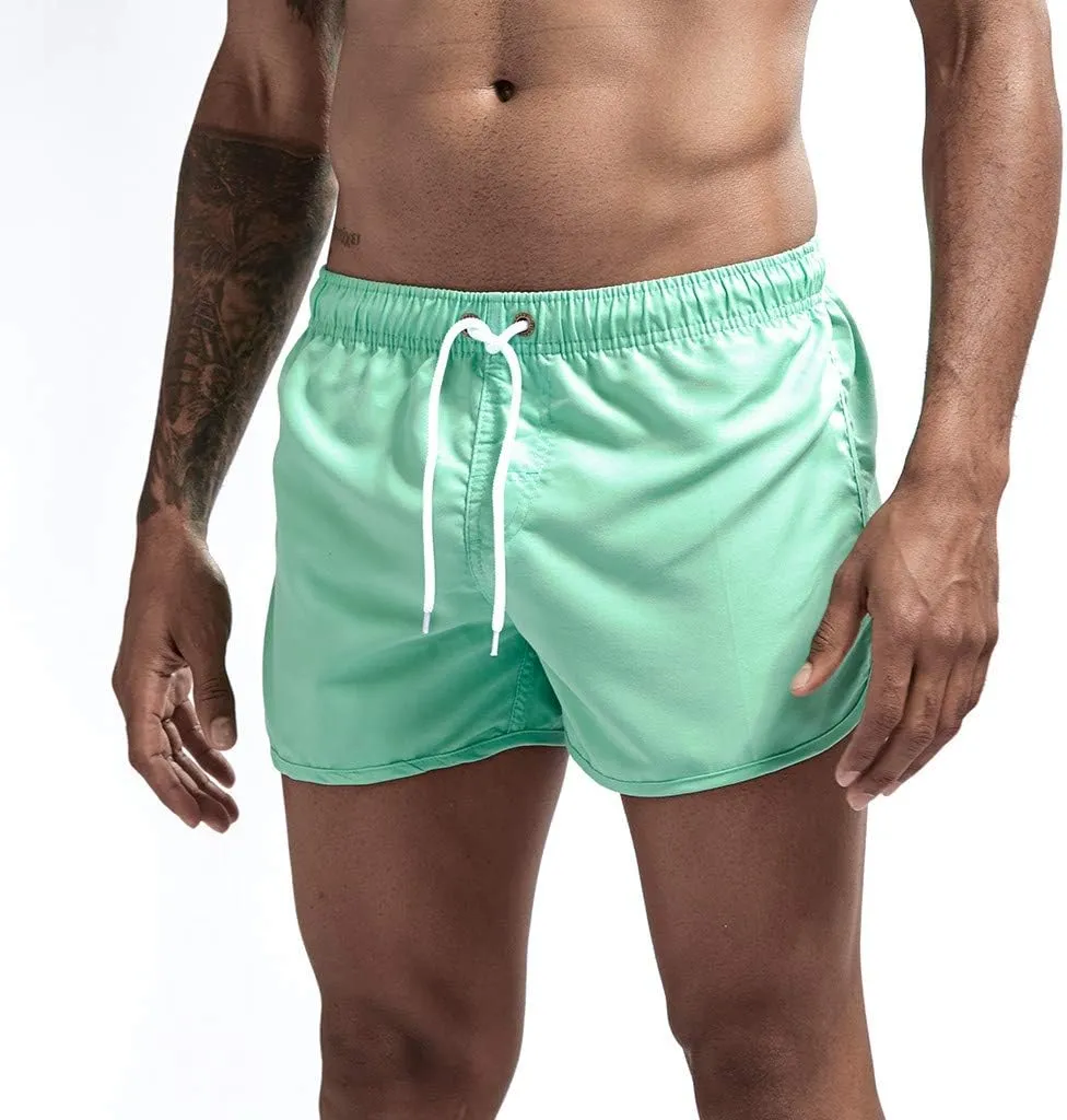 Mens Swim Trunks Shorts Casual Lightweight Drawstring Short Swim Trunks for Men Bathing Suit Boardshorts Mens Boys