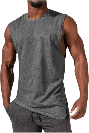 Mens Tank Tops,Sleeveless Muscle T Shirts for Men's Fitness,Quick Dry Gym Tank Top for Men Athletic Bodybuilding Shirt Tees