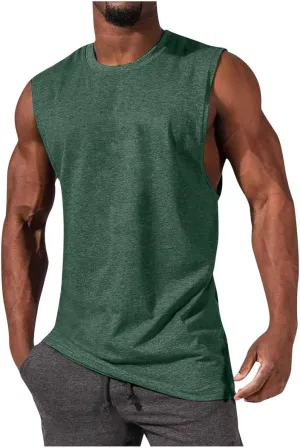 Mens Tank Tops,Sleeveless Muscle T Shirts for Men's Fitness,Quick Dry Gym Tank Top for Men Athletic Bodybuilding Shirt Tees