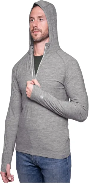 MERIWOOL Men’s Base Layer Hoodie Lightweight Merino Wool Long Sleeve Thermal