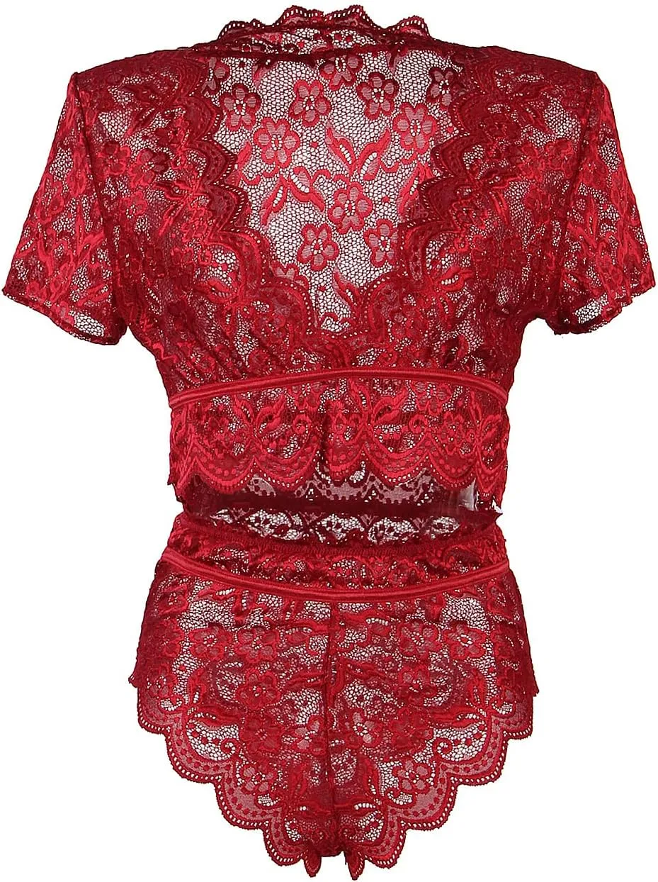 ohyeahlady Women Lace Lingerie Set 2 Piece Plus Size High Waist Bra and Panty Set Underwear