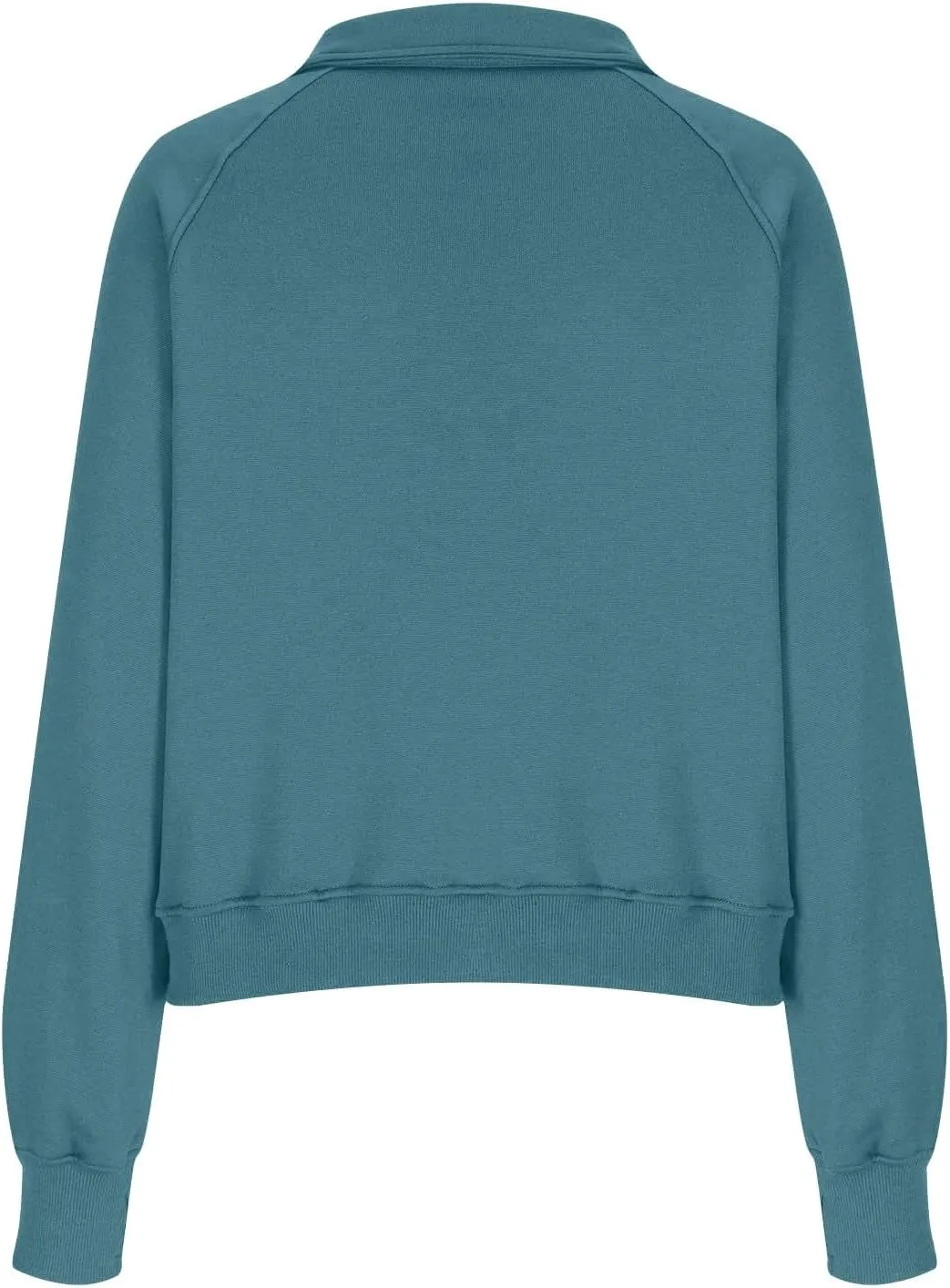Oversized Sweatshirt for Women Trendy Long Sleeve Fleece Half Zip Pullover Preppy Fall Cropped Sweatshirt Thumb Hole