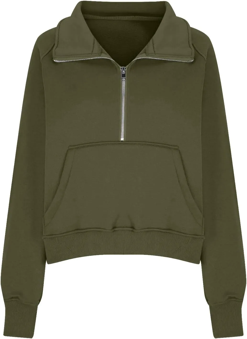 Oversized Sweatshirt for Women Trendy Long Sleeve Fleece Half Zip Pullover Preppy Fall Cropped Sweatshirt Thumb Hole