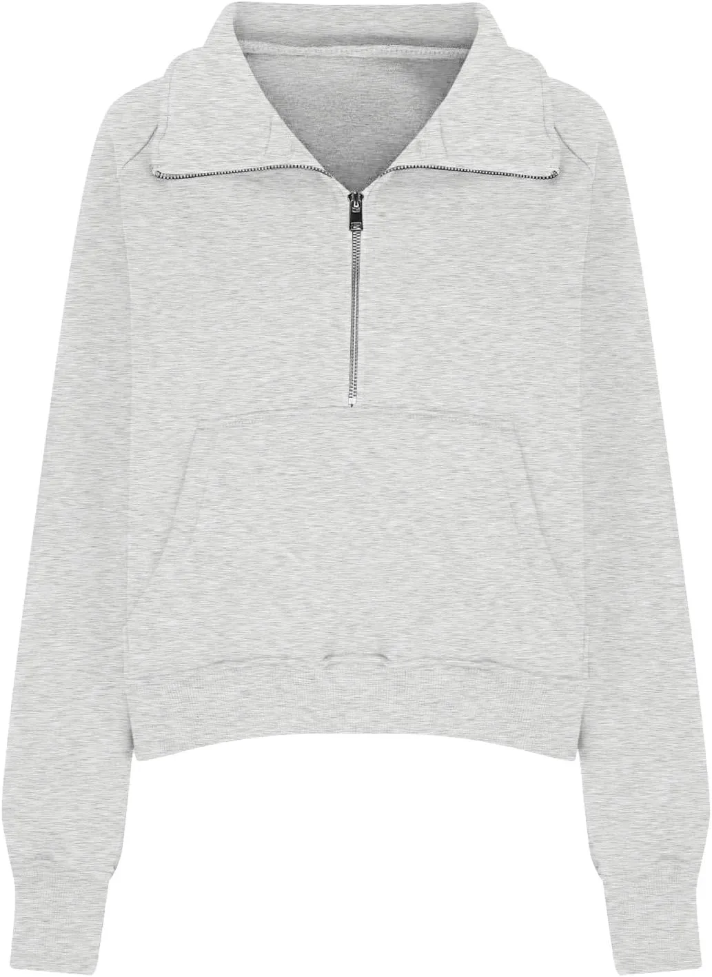 Oversized Sweatshirt for Women Trendy Long Sleeve Fleece Half Zip Pullover Preppy Fall Cropped Sweatshirt Thumb Hole