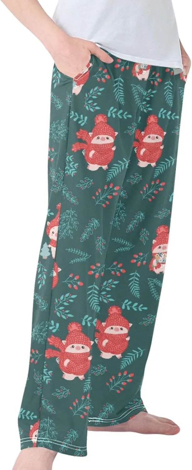 Pigsaly Boys' Pants Christmas Tree Pig Rabbit Long Bottoms Gifts Toys Star Jogger Pants Elastic Waist Trousers Pockets S