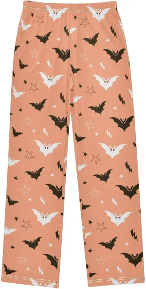 Pigsaly Boys' Pants Happy Halloween Bats Long Bottoms Stars Jogger Pants Elastic Waist Trousers with Pockets S