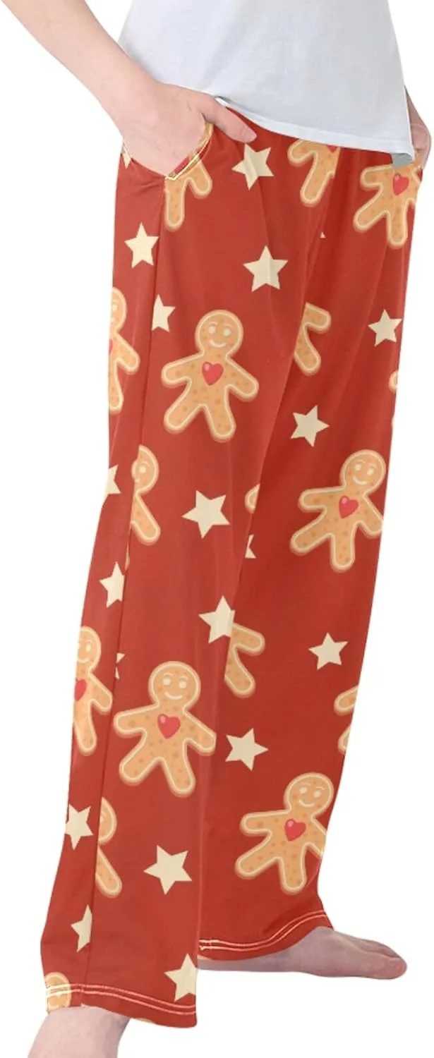 Pigsaly Boys' Pants Star Christmas Gingerbread Holiday Long Bottoms Winter Sweet Red Hearts Jogger Pants Trousers S
