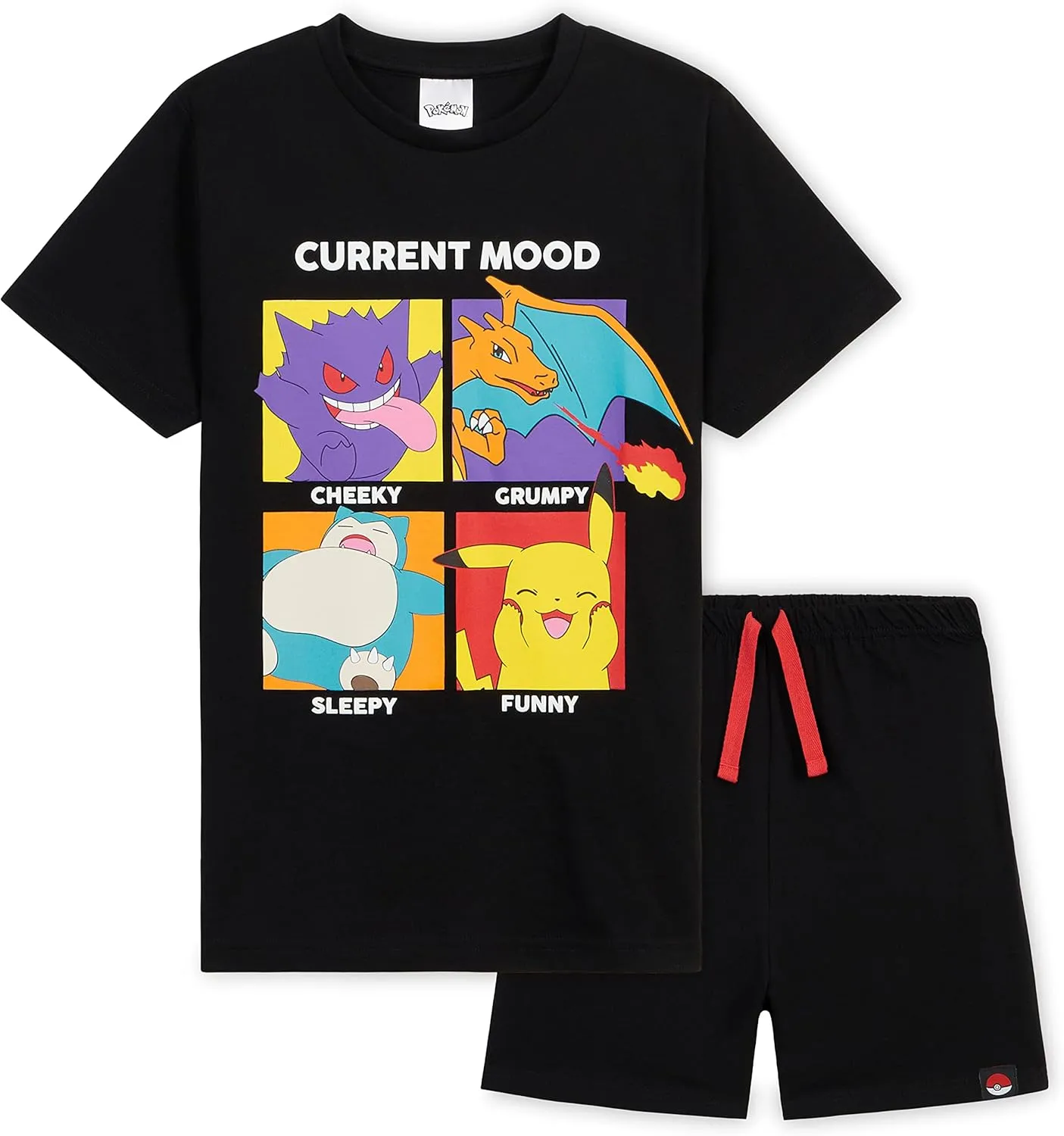 Pokemon Boys Pyjamas for Kids and Teenagers T-Shirt and Shorts Summer PJs Gifts for Boys