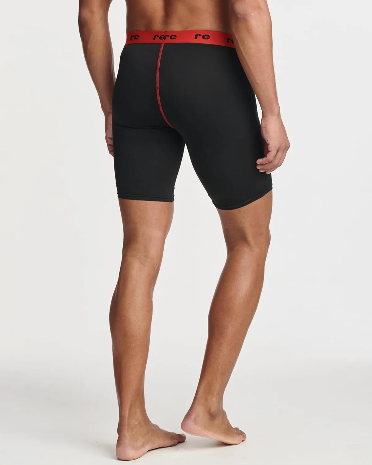 Real Essentials 5 Pack: Mens Compression Shorts - Quick Dry Performance Active Underwear (Available in Big & Tall)