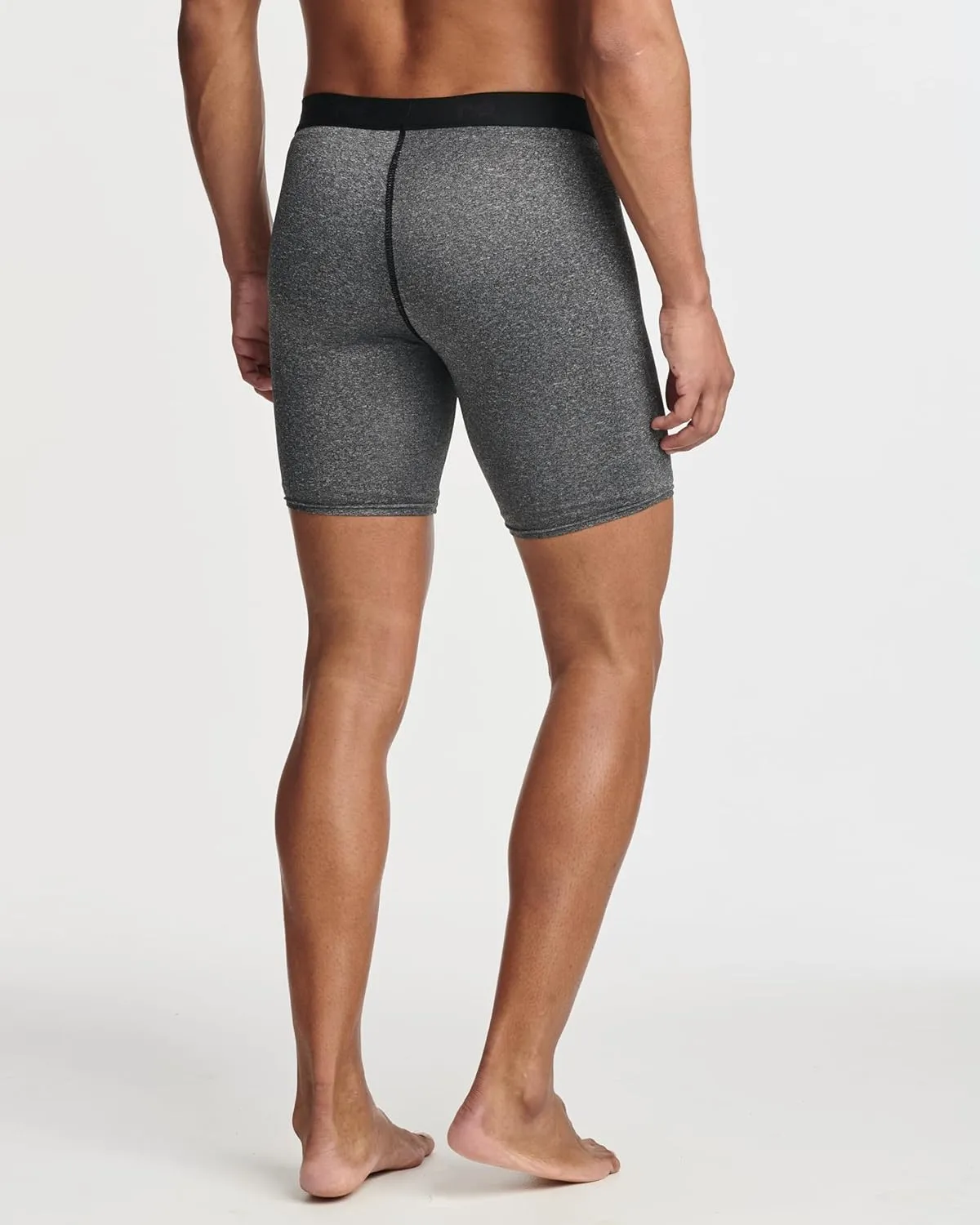 Real Essentials 5 Pack: Mens Compression Shorts - Quick Dry Performance Active Underwear (Available in Big & Tall)