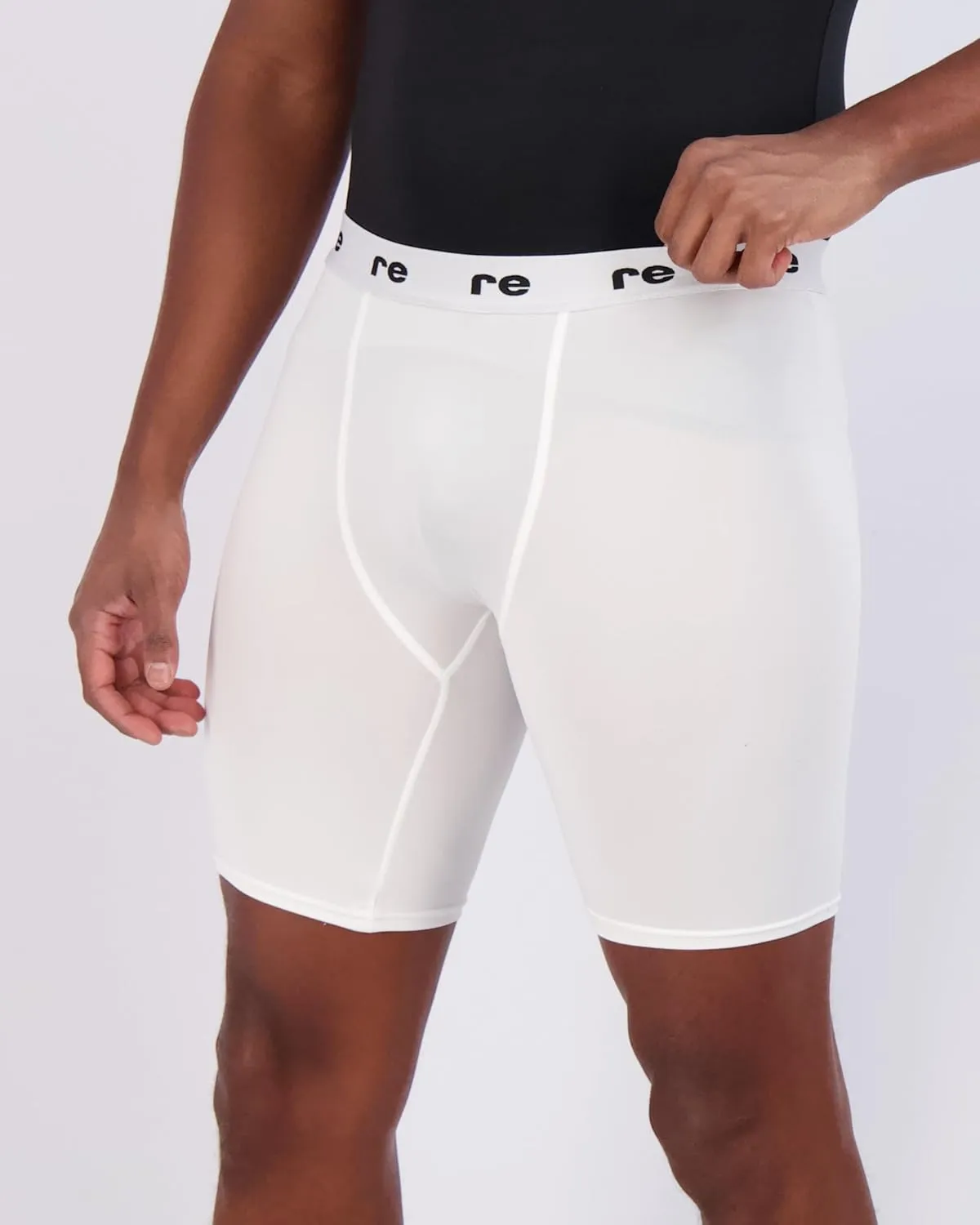 Real Essentials 5 Pack: Mens Compression Shorts - Quick Dry Performance Active Underwear (Available in Big & Tall)