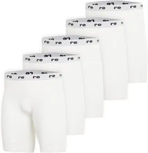 Real Essentials 5 Pack: Mens Compression Shorts - Quick Dry Performance Active Underwear (Available in Big & Tall)
