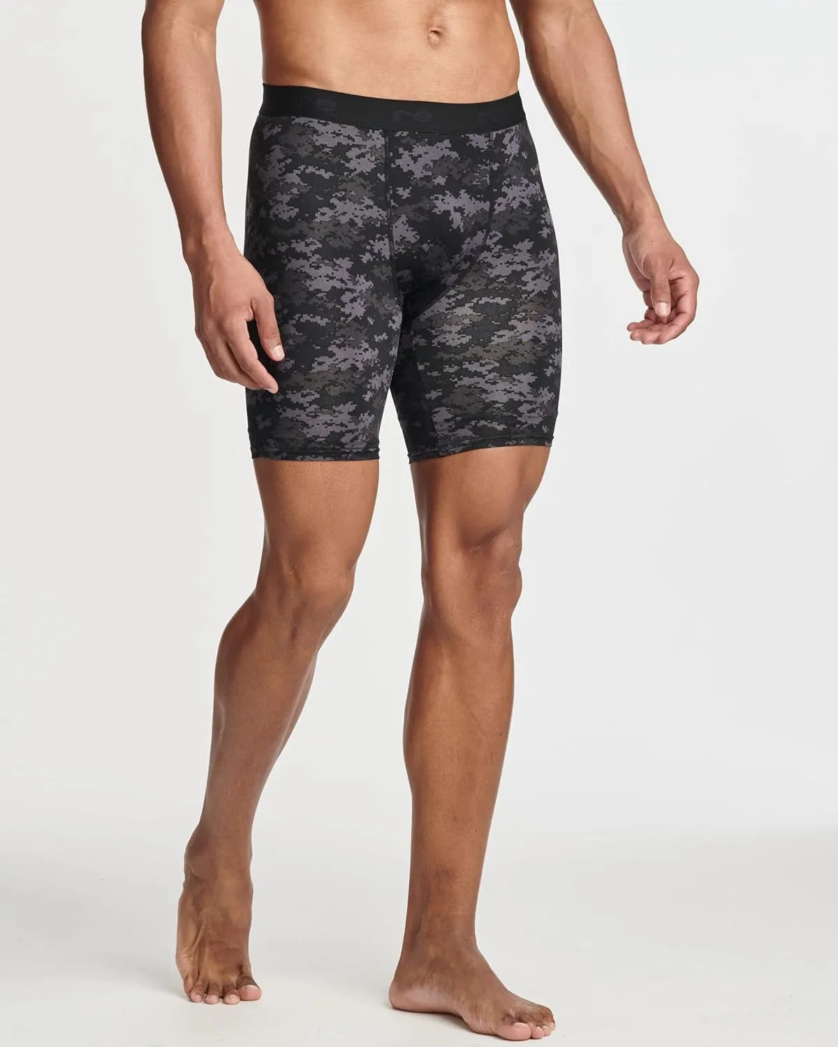 Real Essentials 5 Pack: Mens Compression Shorts - Quick Dry Performance Active Underwear (Available in Big & Tall)