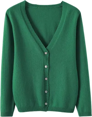 SHAOBGE Chunky Knitted Sweater Women's Spring and Autumn Leisure Loose Solid Long Sleeve V Chunky Oversized Sweaters for