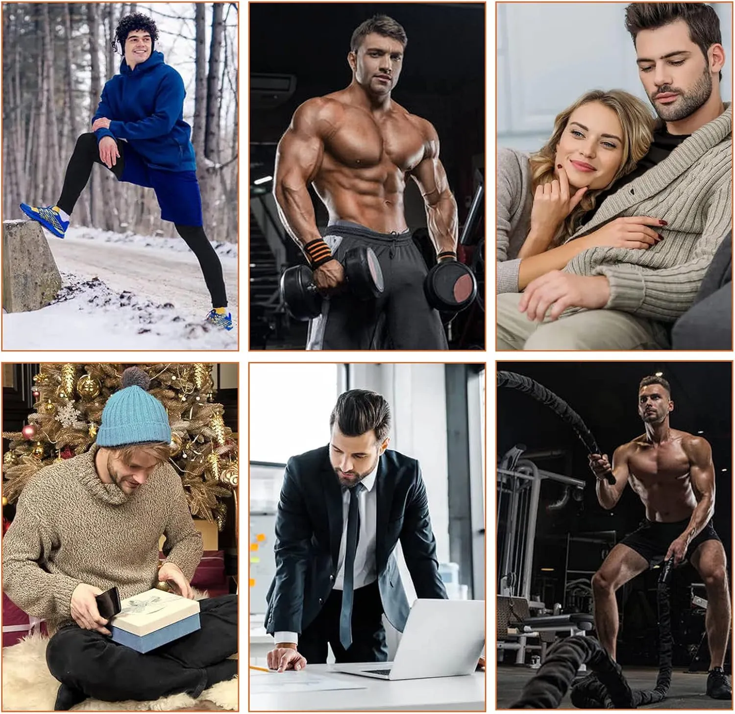 SIMIYA Thermal Underwear Set for Men Long Johns with Fleece Lined
