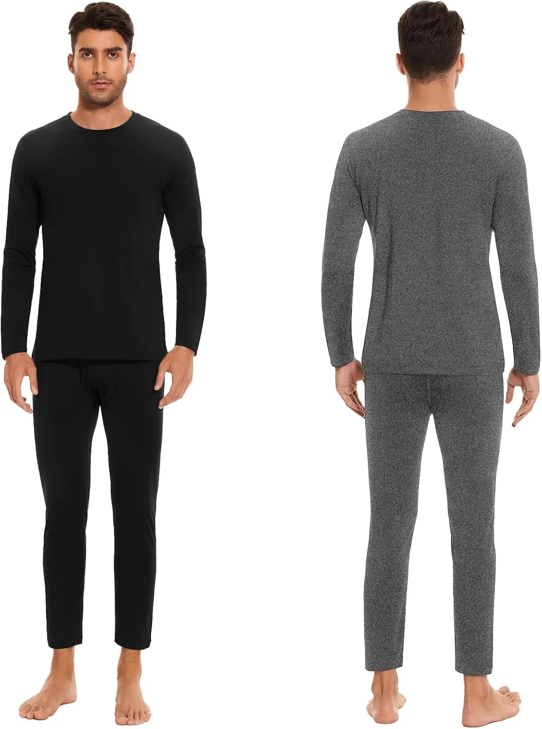 SIMIYA Thermal Underwear Set for Men Long Johns with Fleece Lined