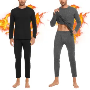 SIMIYA Thermal Underwear Set for Men Long Johns with Fleece Lined