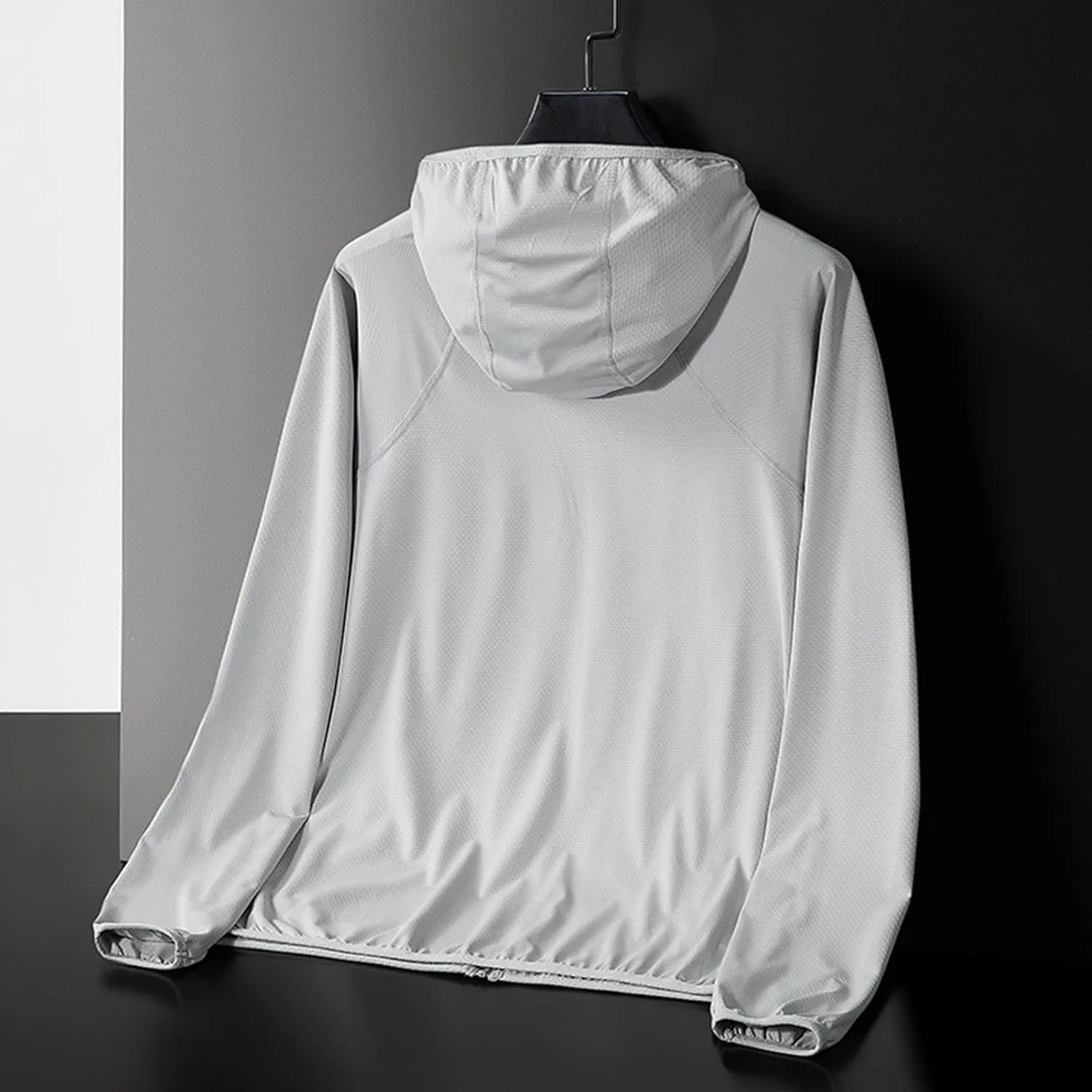 Sun Protection Fishing Shirts Mens UPF 50 Long Sleeve Travel Work Jacket Lightweight Zip Up Shirts With Zipper Pocket