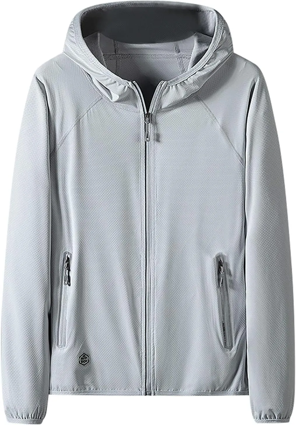 Sun Protection Fishing Shirts Mens UPF 50 Long Sleeve Travel Work Jacket Lightweight Zip Up Shirts With Zipper Pocket