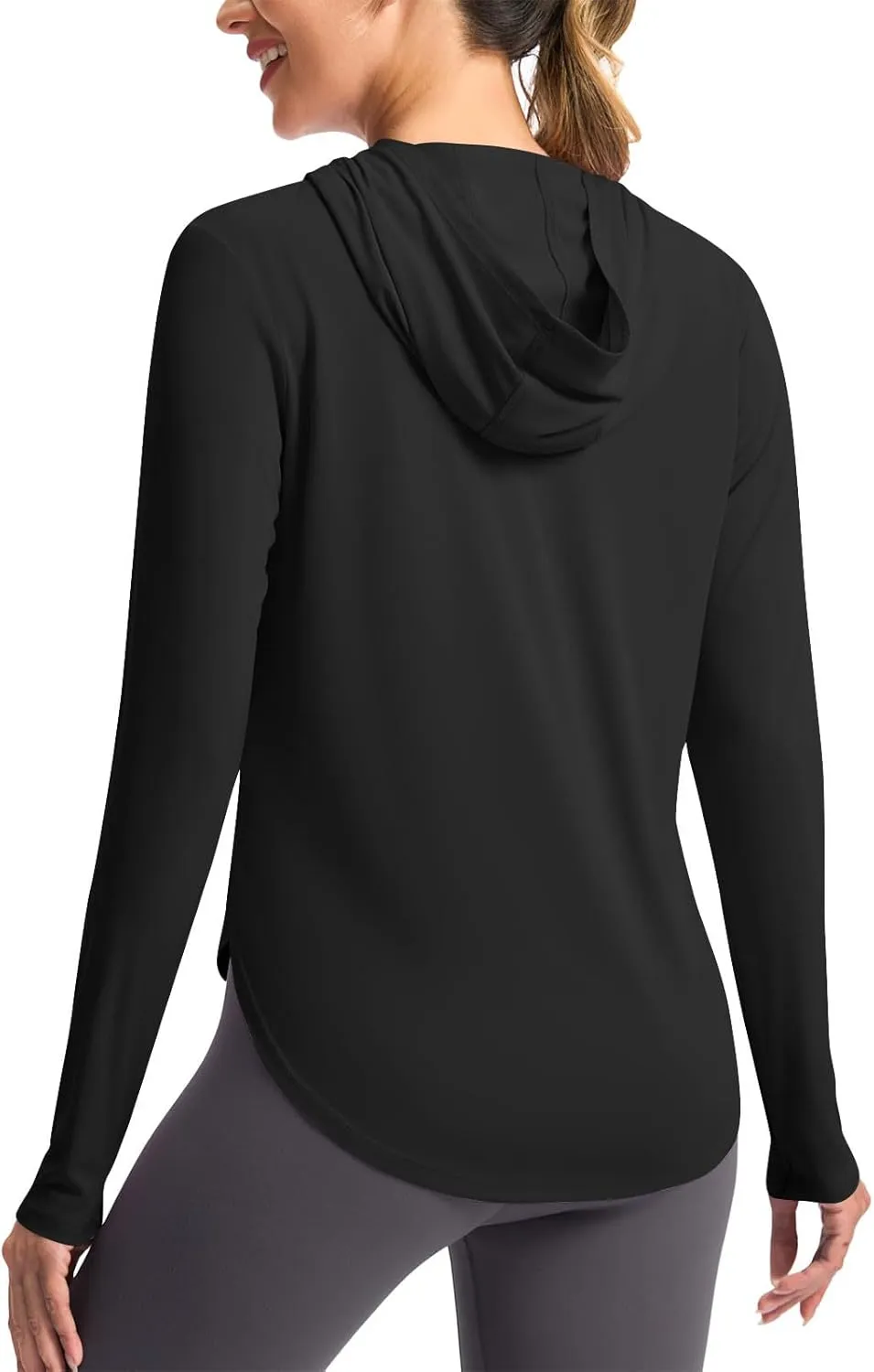Sun Protection Hoodie For Women UPF 50  Fishing Hiking Shirt Lightweight Cool Rash Guard Casual Long Sleeve Spf Shirt