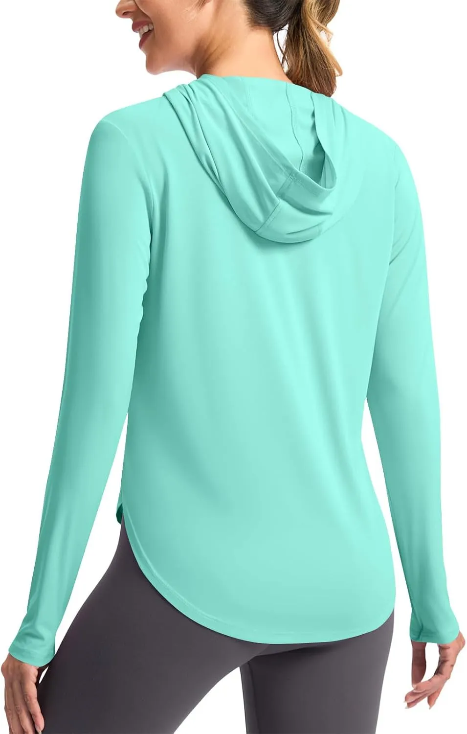 Sun Protection Hoodie For Women UPF 50  Fishing Hiking Shirt Lightweight Cool Rash Guard Casual Long Sleeve Spf Shirt