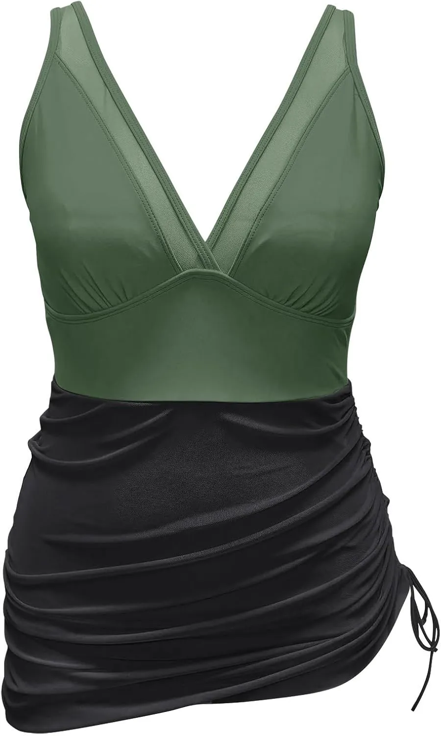 Swim Suits for Women 2025 One Piece Swim Dress Tummy Control Swimsuits Slimming Swimwear Mesh Sheer Bathing Suits