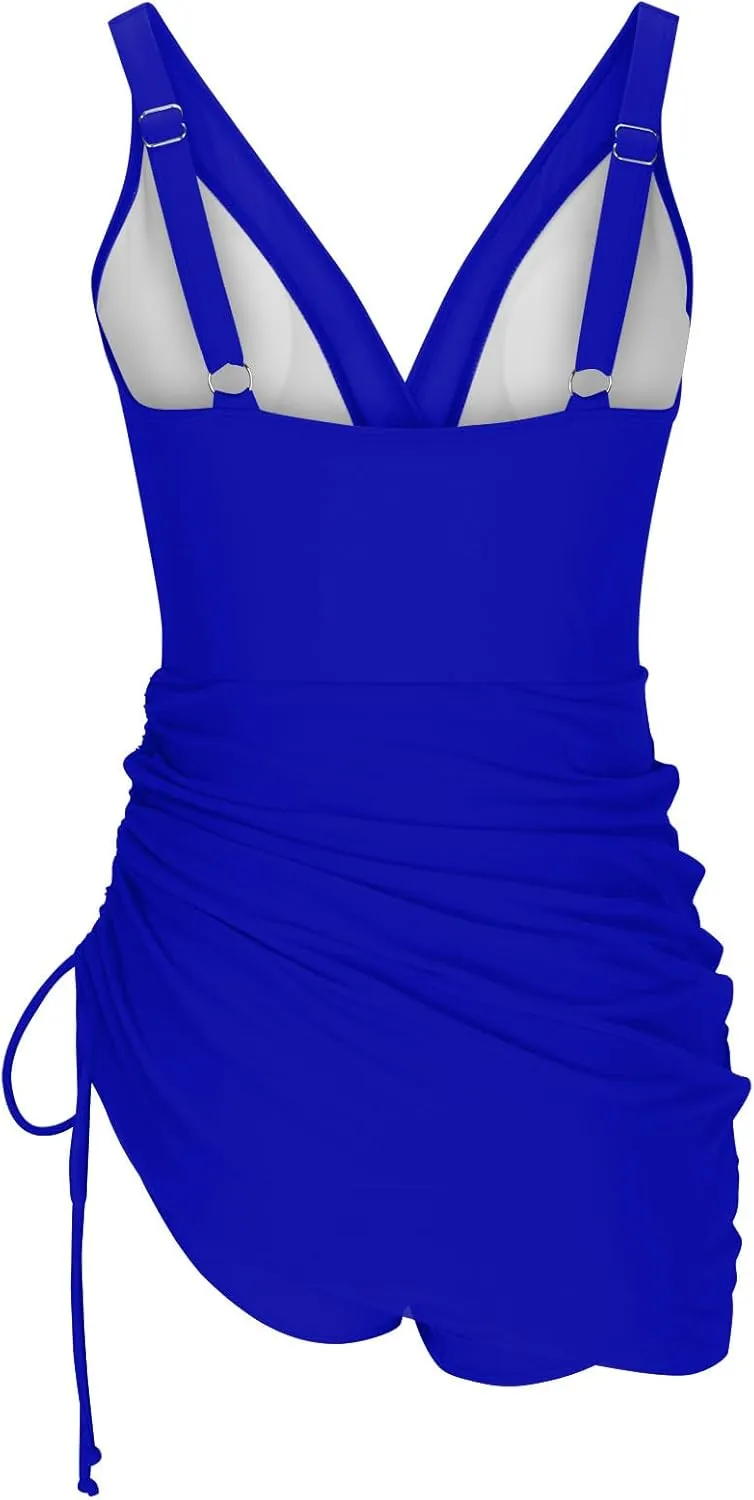 Swim Suits for Women 2025 One Piece Swim Dress Tummy Control Swimsuits Slimming Swimwear Mesh Sheer Bathing Suits