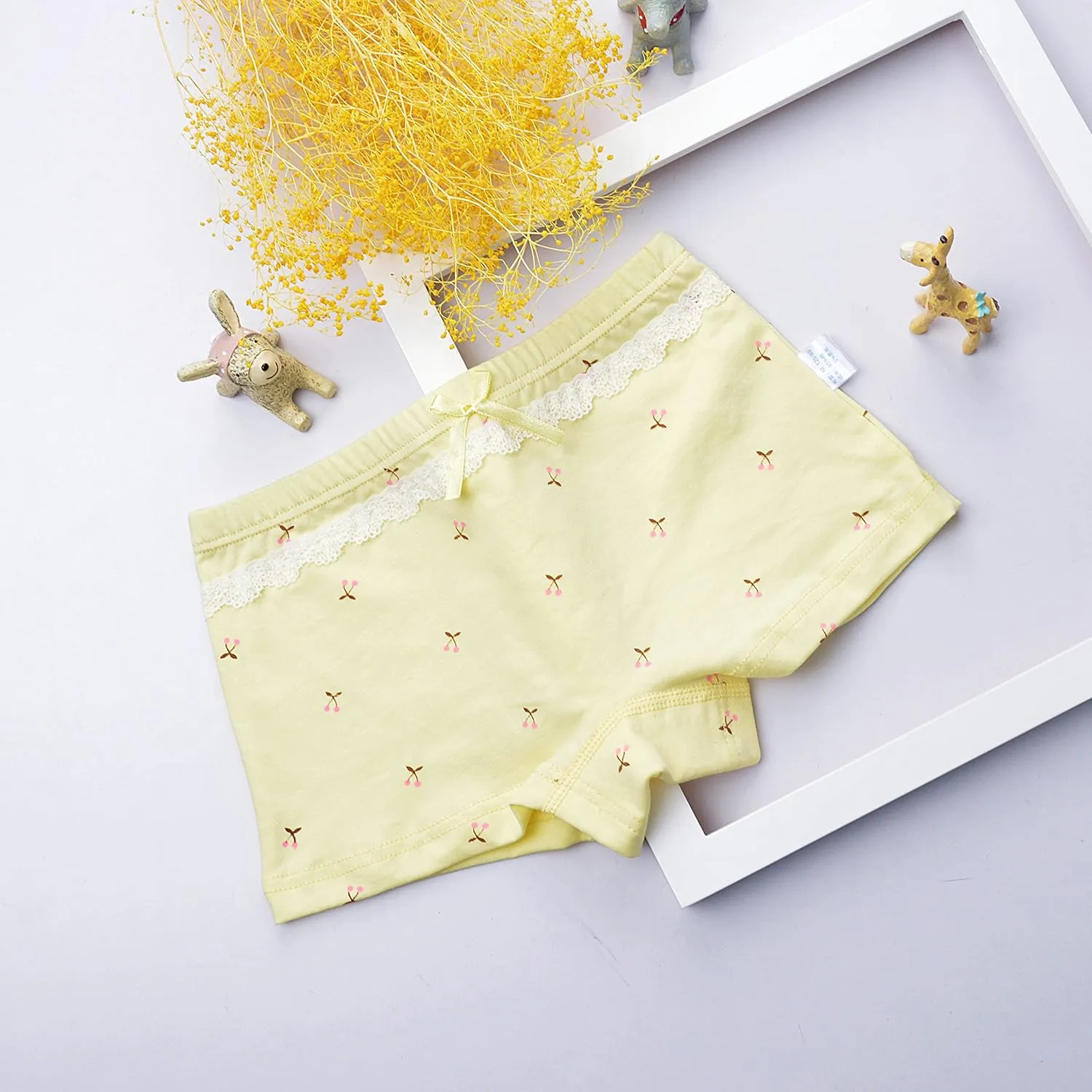 Toddler girl lace cotton boy shorts lingerie
