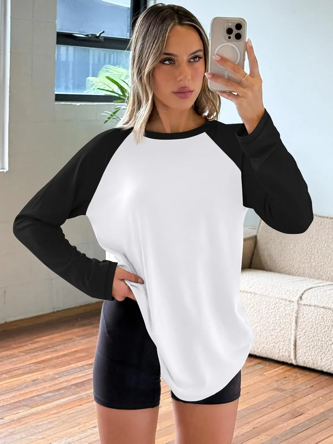 Trendy Queen Women Oversized Long Sleeve Shirt 2025 Summer Casual Basics Top Loose Fit Tee Fashion Cute Clothes