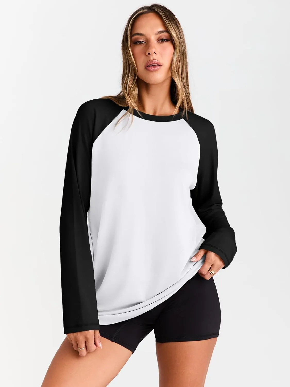 Trendy Queen Women Oversized Long Sleeve Shirt 2025 Summer Casual Basics Top Loose Fit Tee Fashion Cute Clothes